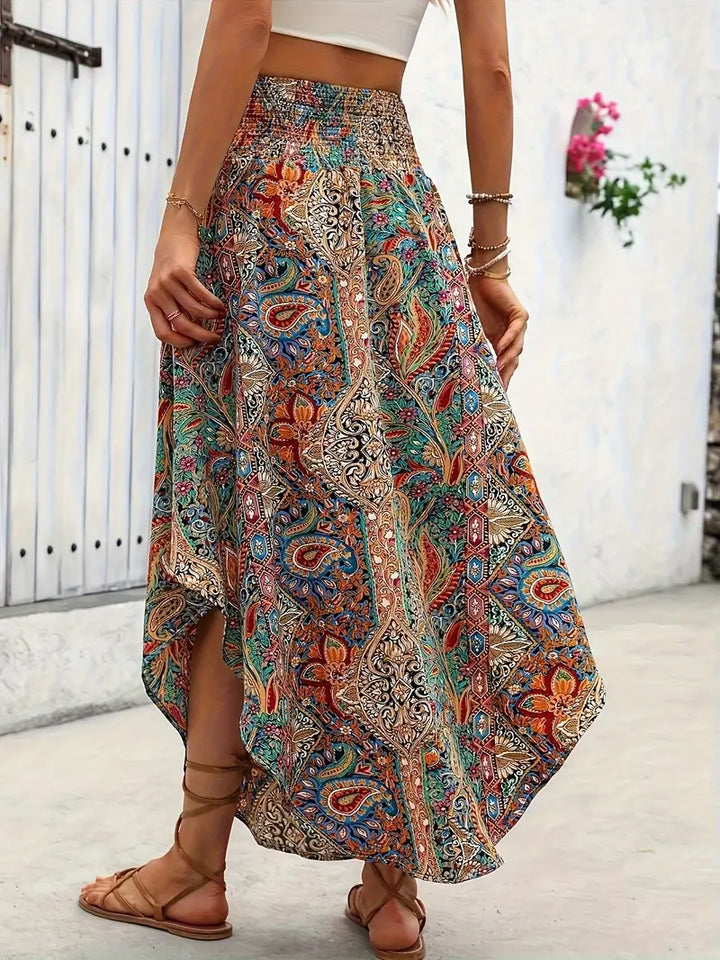 Coloured boho skirt