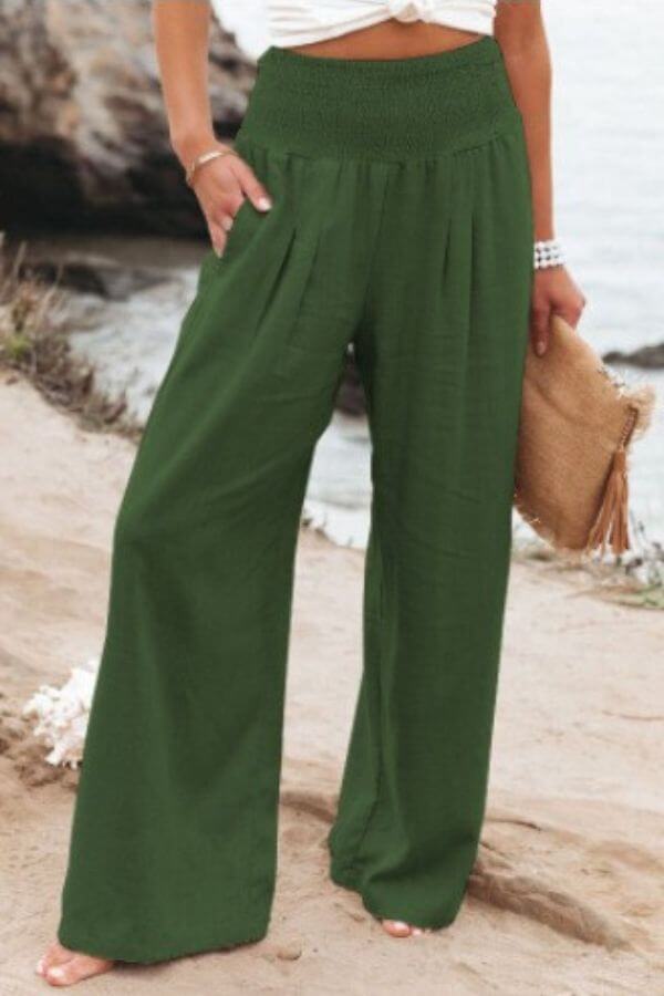 High-waisted trousers