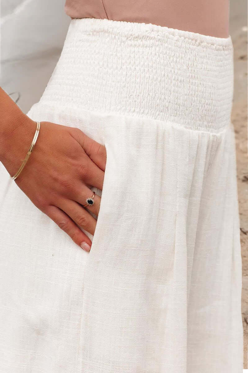 High-waisted trousers