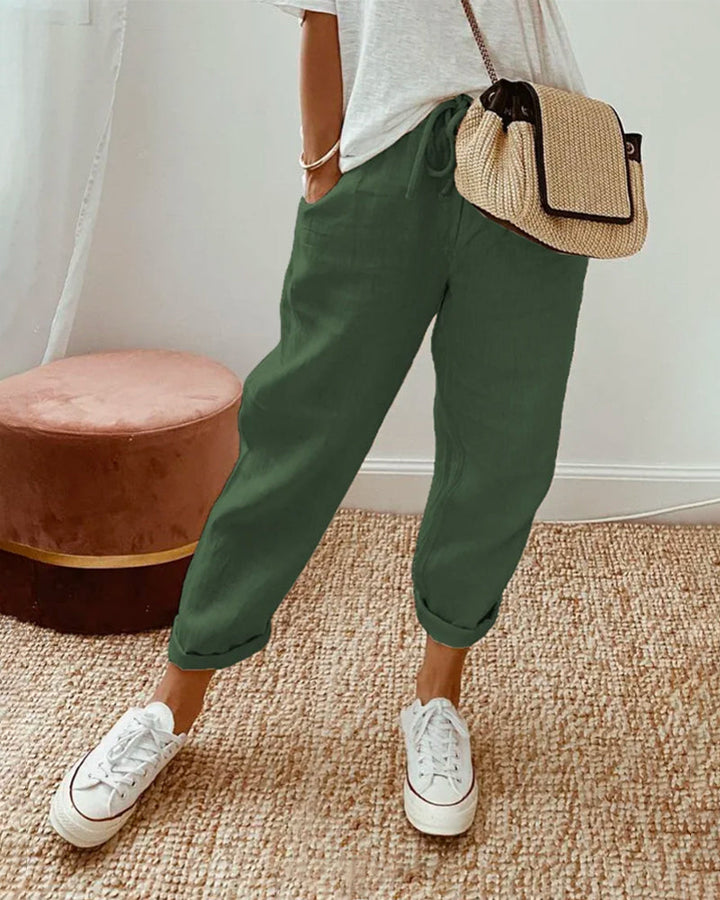 Casual linen trousers