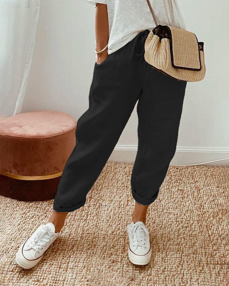 Casual linen trousers