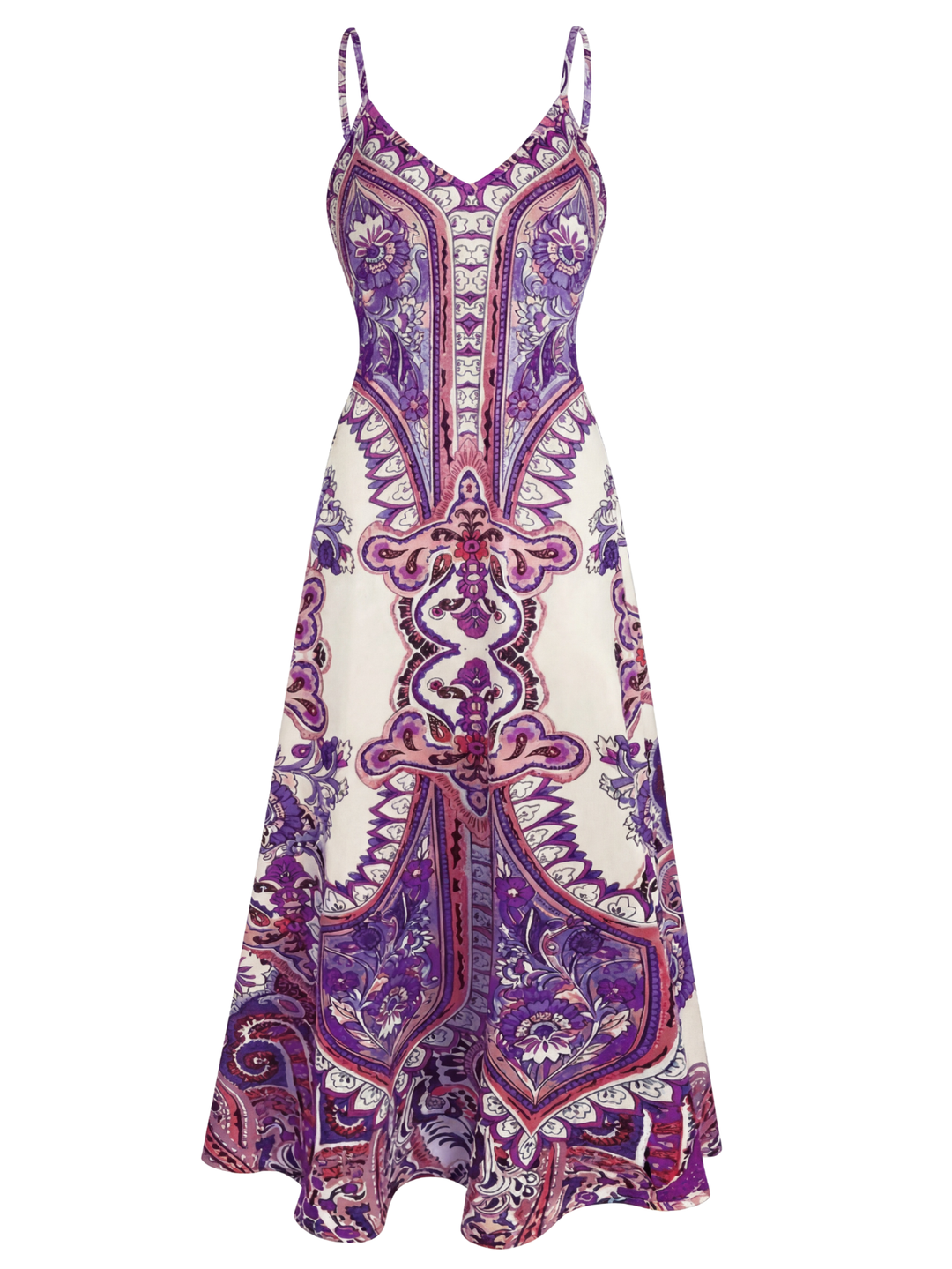 OTTILIE™ – Boho Floral Print Sleeveless Dress
