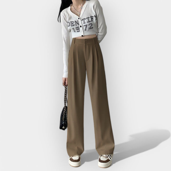 Korean-Inspired Wide-Leg Trousers