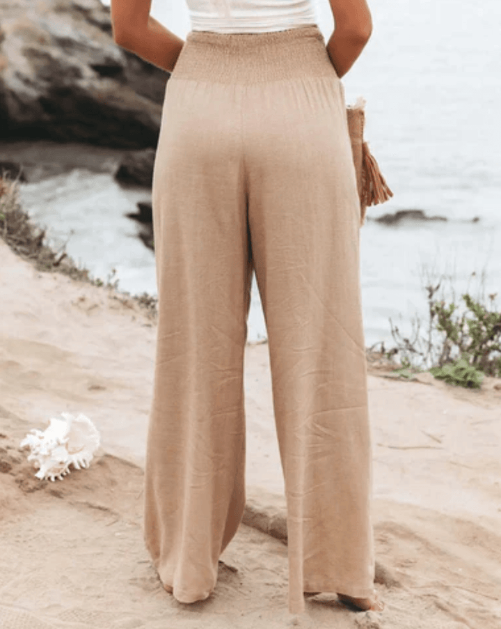 High-waisted trousers