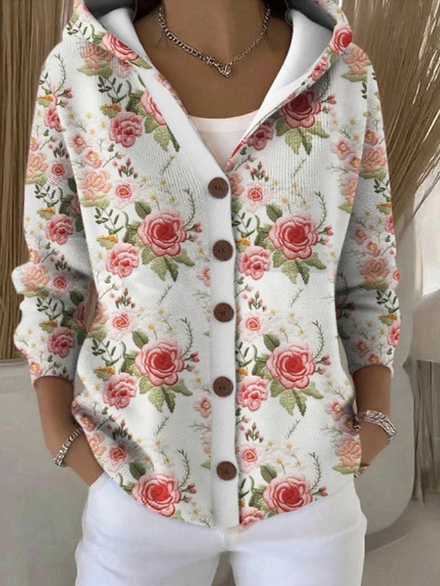 Ellen | Cozy Long Cardigan with Artistic Design