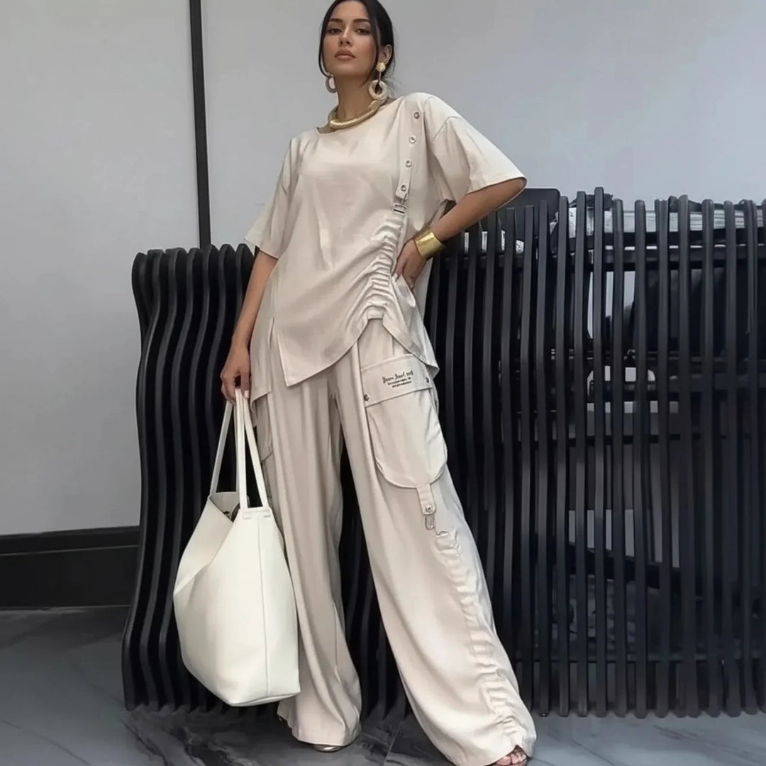 Nomad Chic™ 2-Piece Set with Asymmetrical Design and Flowing Silhouette / Modern Elegance for Your Dynamic Routine!