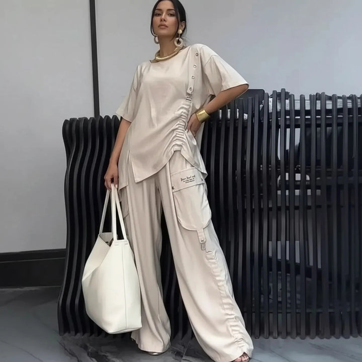 Nomad Chic™ 2-Piece Set with Asymmetrical Design and Flowing Silhouette / Modern Elegance for Your Dynamic Routine!