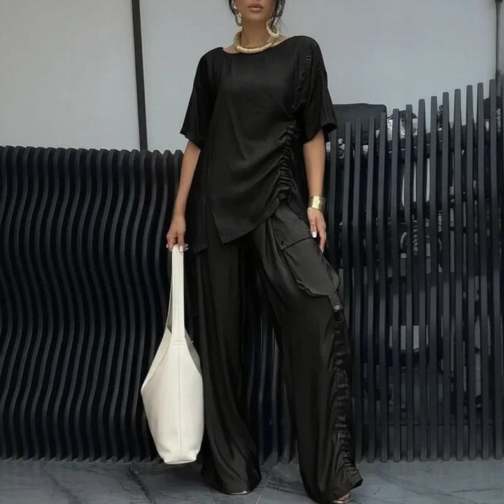 Nomad Chic™ 2-Piece Set with Asymmetrical Design and Flowing Silhouette / Modern Elegance for Your Dynamic Routine!