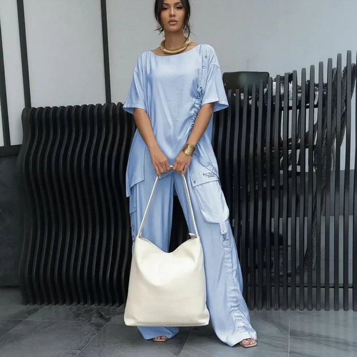 Nomad Chic™ 2-Piece Set with Asymmetrical Design and Flowing Silhouette / Modern Elegance for Your Dynamic Routine!