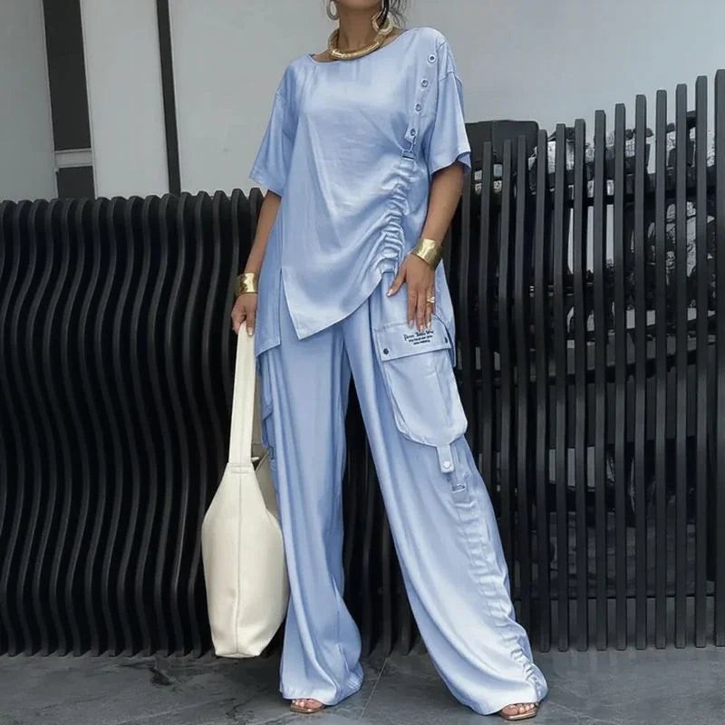 Nomad Chic™ 2-Piece Set with Asymmetrical Design and Flowing Silhouette / Modern Elegance for Your Dynamic Routine!