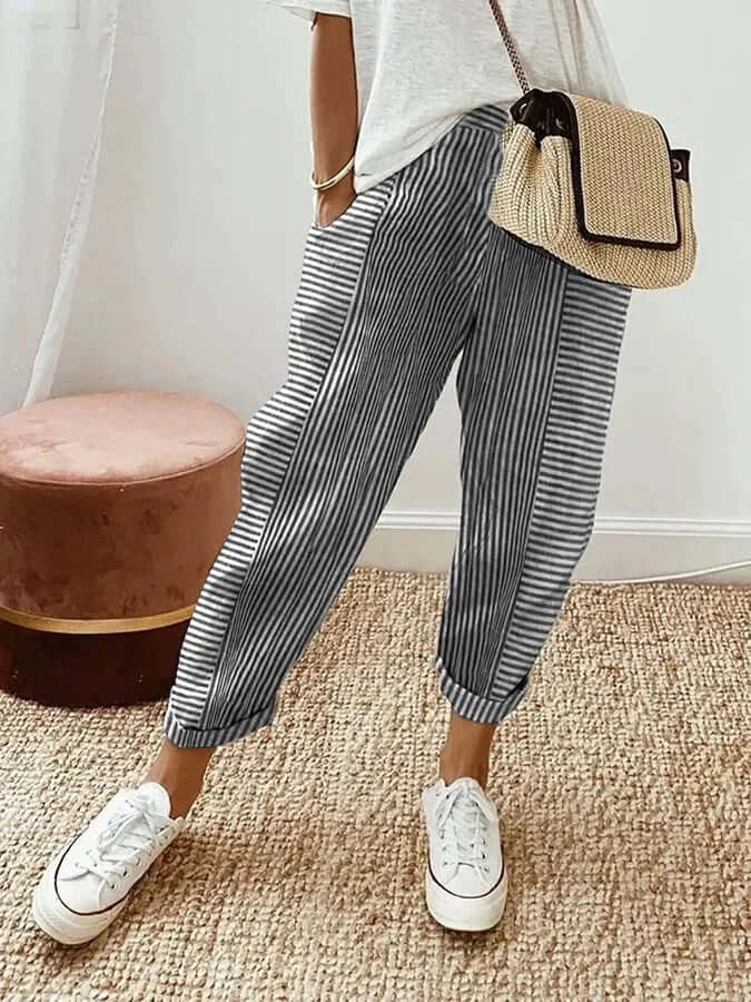 Striped trousers
