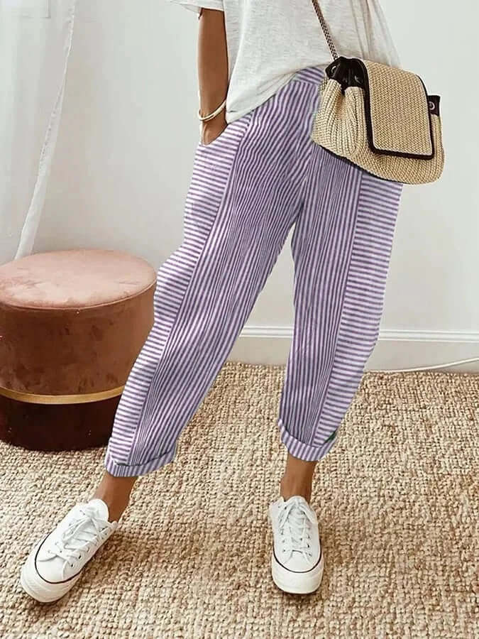 Striped trousers