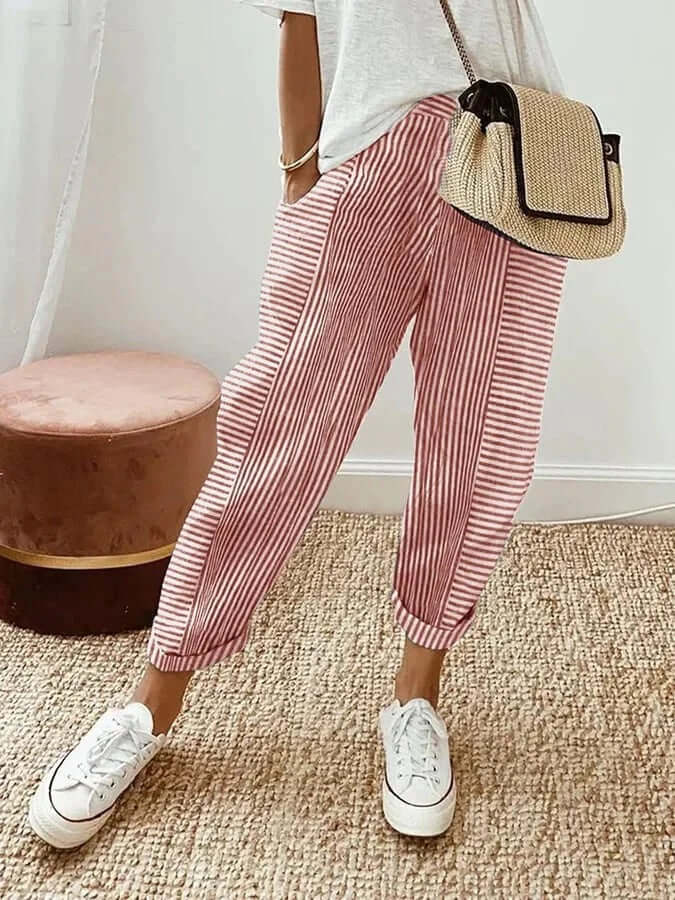 Striped trousers