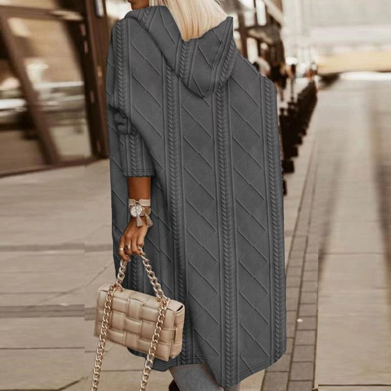 Jelone™  Extended Length Hooded Cardigan